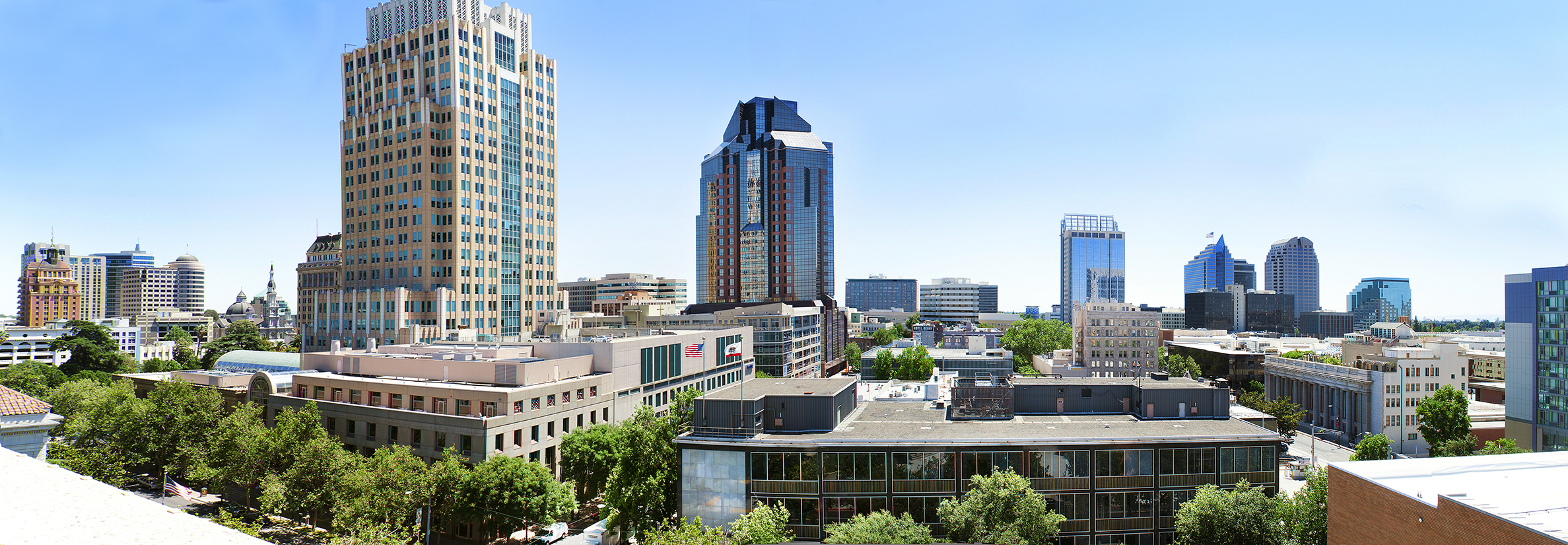 Sacramento Metropolitan Cable Television Commission and Technology Building Downtown skyline view